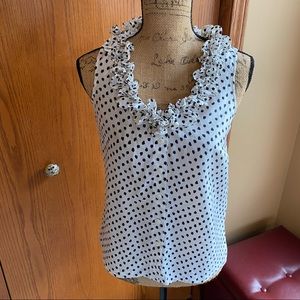 J. Crew polka dot silk blouse